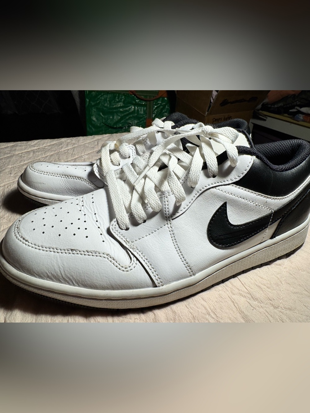 Jordan Black and White Low-Top Sneakers - Picture 3 of 6